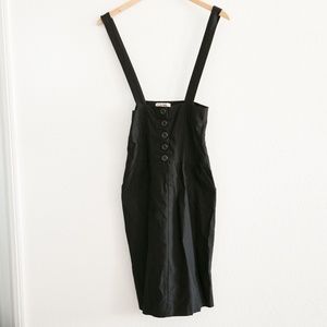 Pencil skirt with suspenders